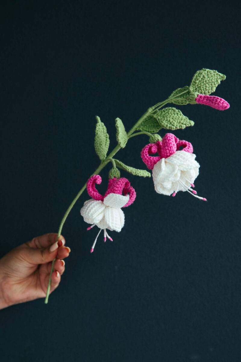 PDF Pattern- Crochet Fuchsia Flower|hookok PDF Pattern- Crochet Fuchsia Flower|hookok