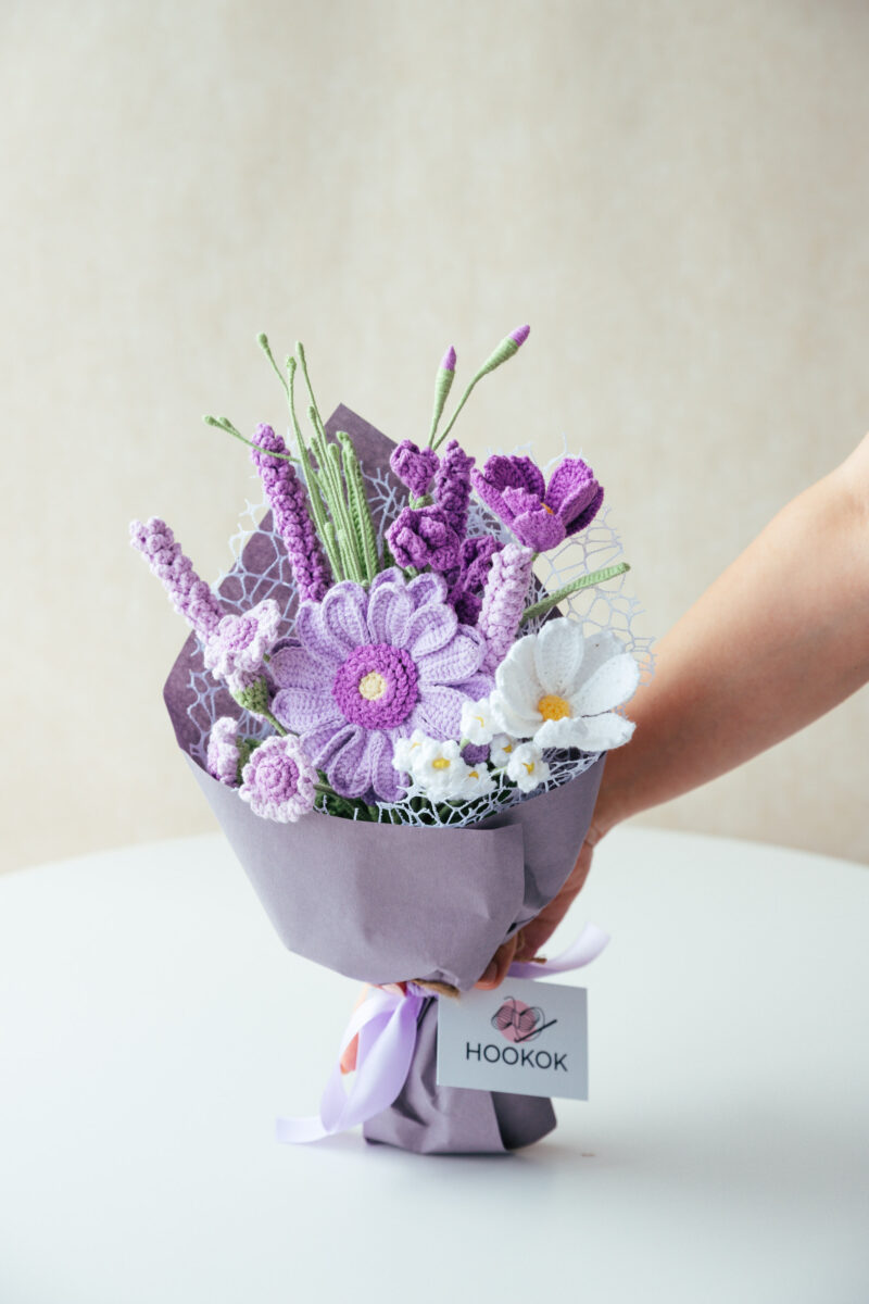 Purple Gerbera and Freesia Bouquet|hookok Purple Gerbera and Freesia Bouquet|hookok
