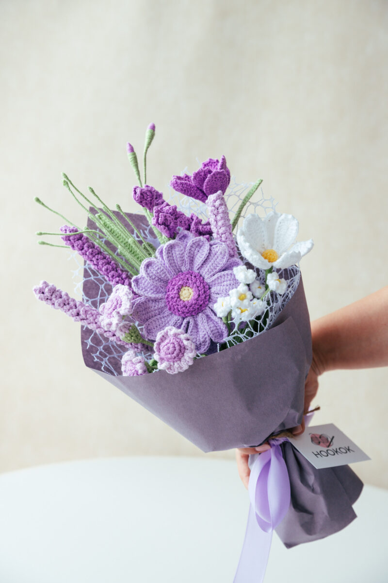 Purple Gerbera and Freesia Bouquet|hookok Purple Gerbera and Freesia Bouquet|hookok