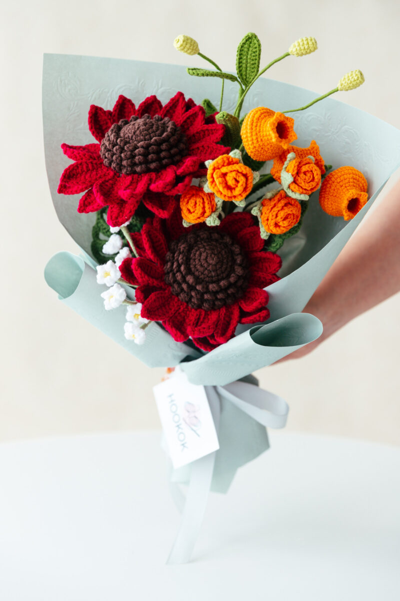 Red Sunflower Bouquet Kit|hookok Red Sunflower Bouquet Kit|hookok