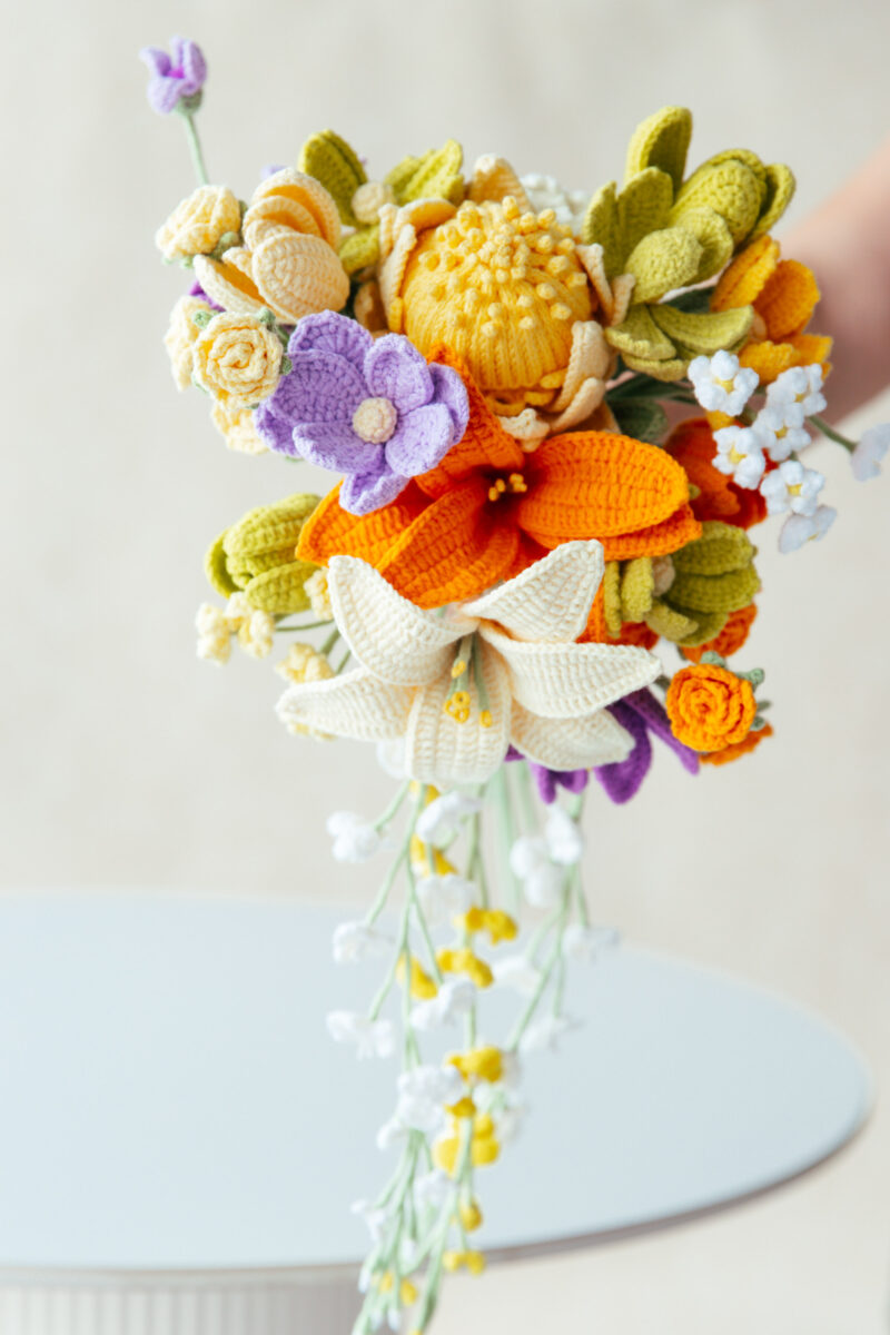 Yellow King Protea Wedding Bouquet Kit-hookok Yellow King Protea Wedding Bouquet Kit-hookok