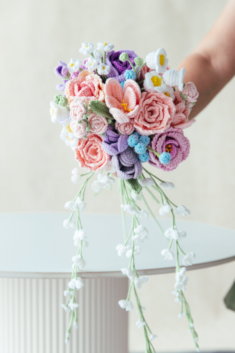 Pink Purple Wedding Bouquet Kit-hookok Pink Purple Wedding Bouquet Kit-hookok