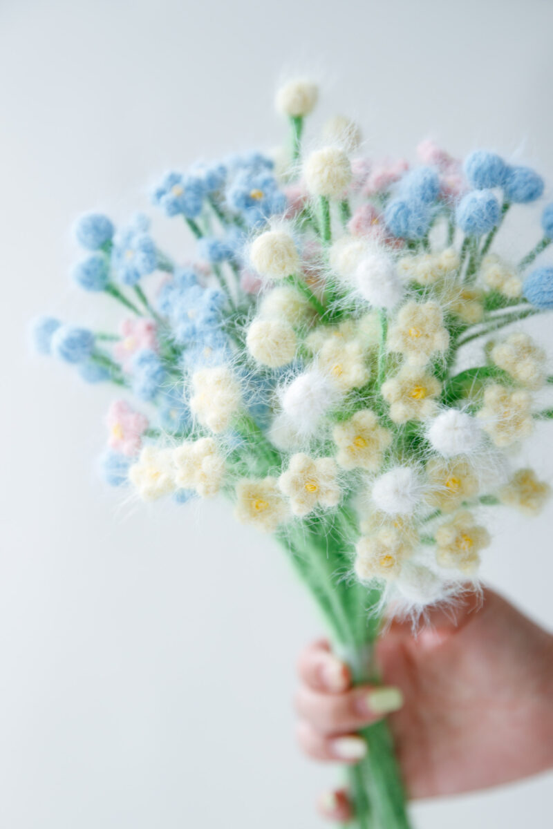 Plush Baby's breath Bouquet Kit Plush Baby's breath Bouquet Kit