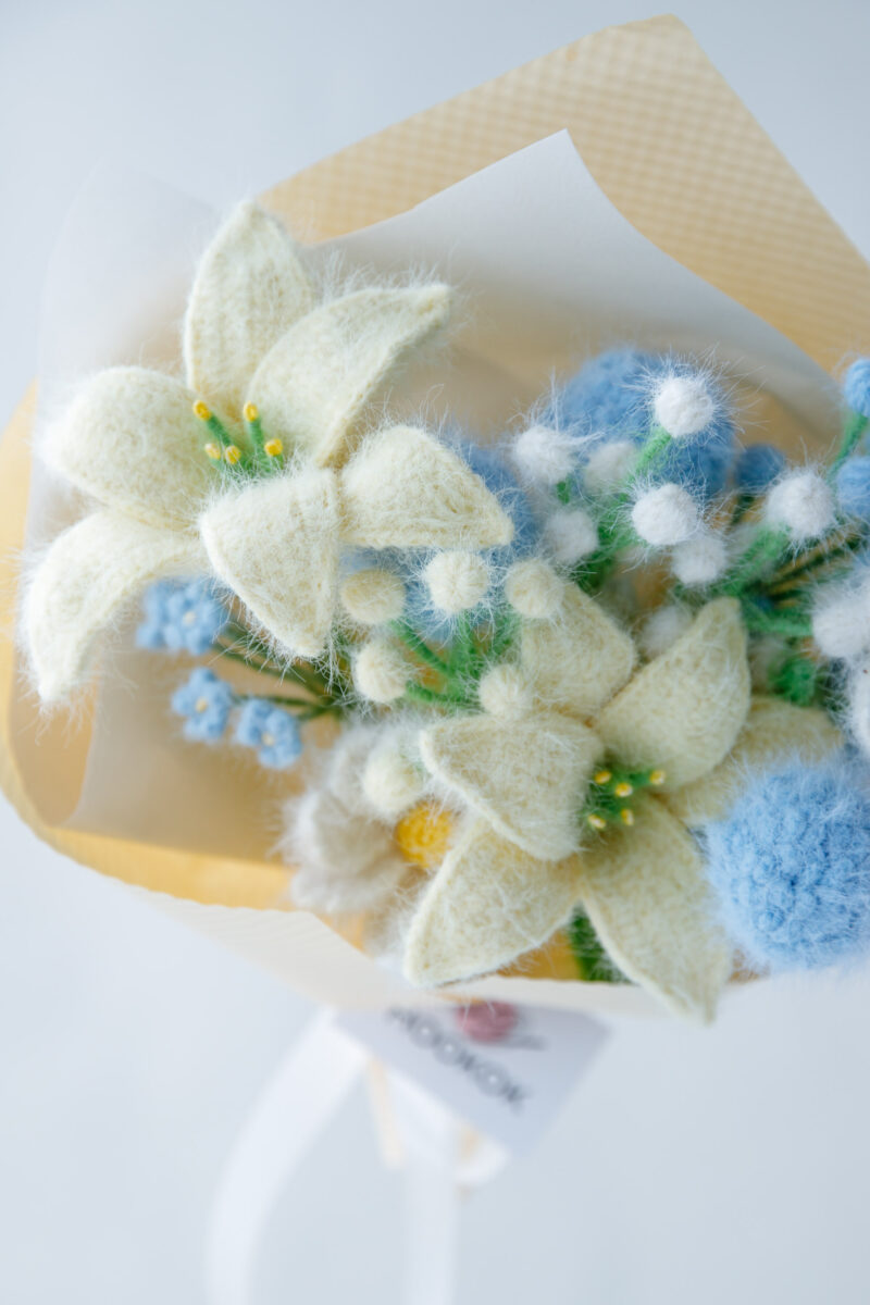 Yellow Plush Lily Bouquet Kit-hookok Yellow Plush Lily Bouquet Kit-hookok