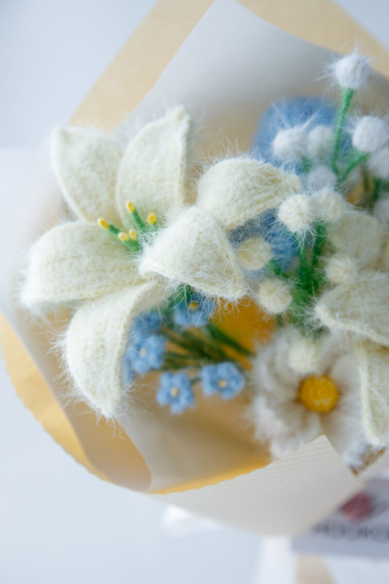 Yellow Plush Lily Bouquet Kit-hookok Yellow Plush Lily Bouquet Kit-hookok