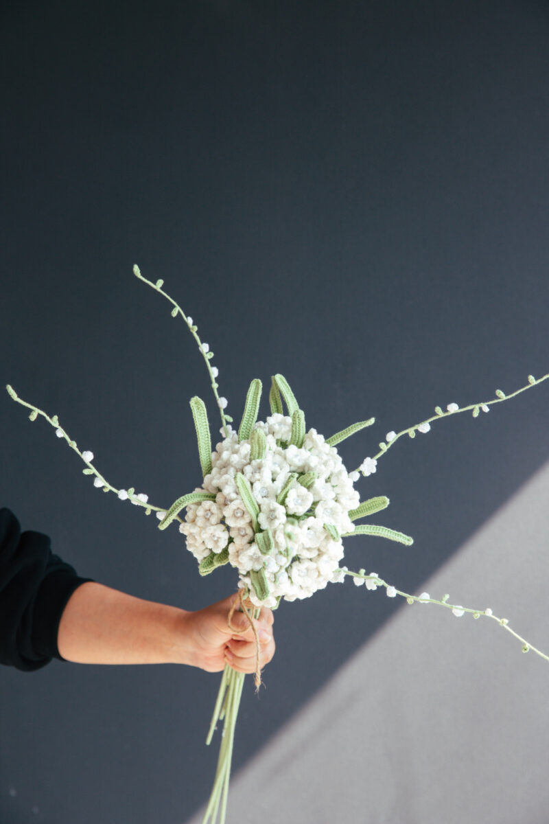White Puff Lily of the Valley Bouquet-hookok White Puff Lily of the Valley Bouquet-hookok
