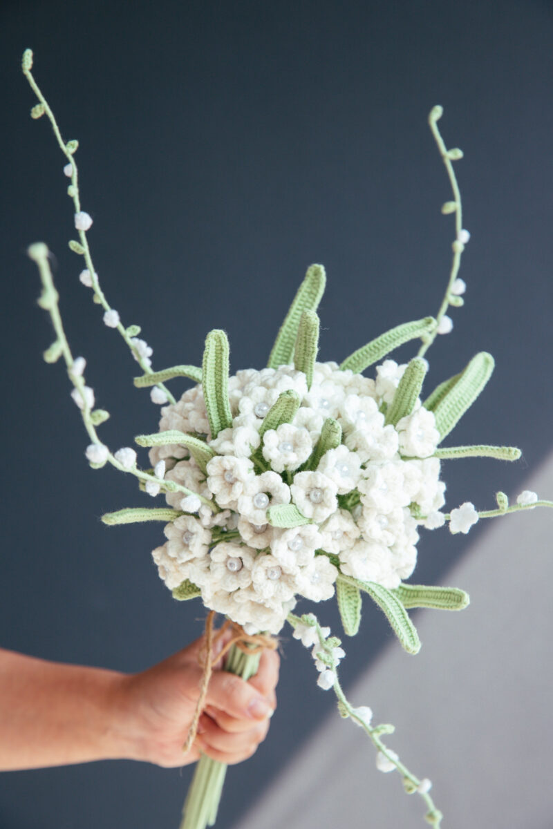 White Puff Lily of the Valley Bouquet-hookok White Puff Lily of the Valley Bouquet-hookok