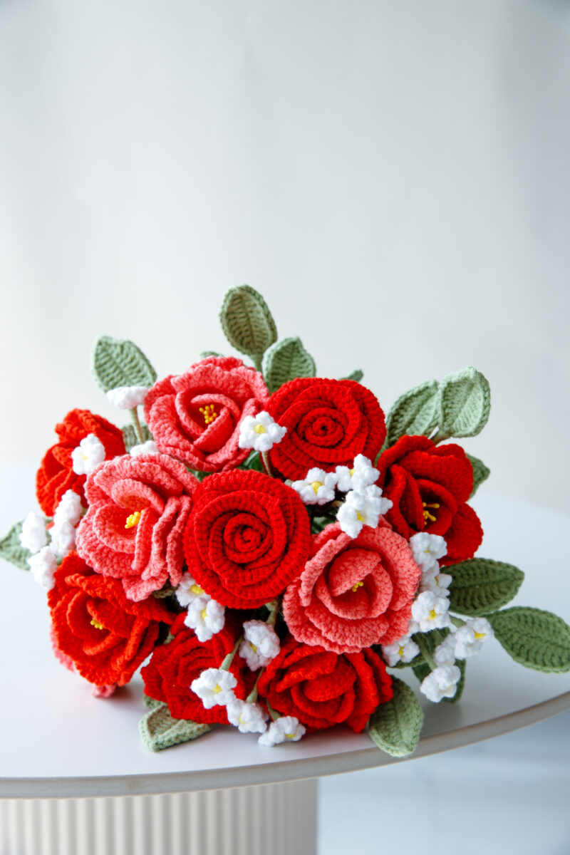 Red Rose Wedding Bouquet Kit-hookok Red Rose Wedding Bouquet Kit-hookok