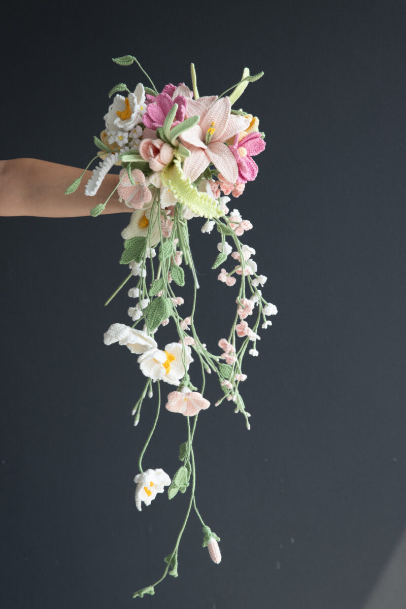 Pink Lily Wedding Bouquet Kit-hookok Pink Lily Wedding Bouquet Kit-hookok