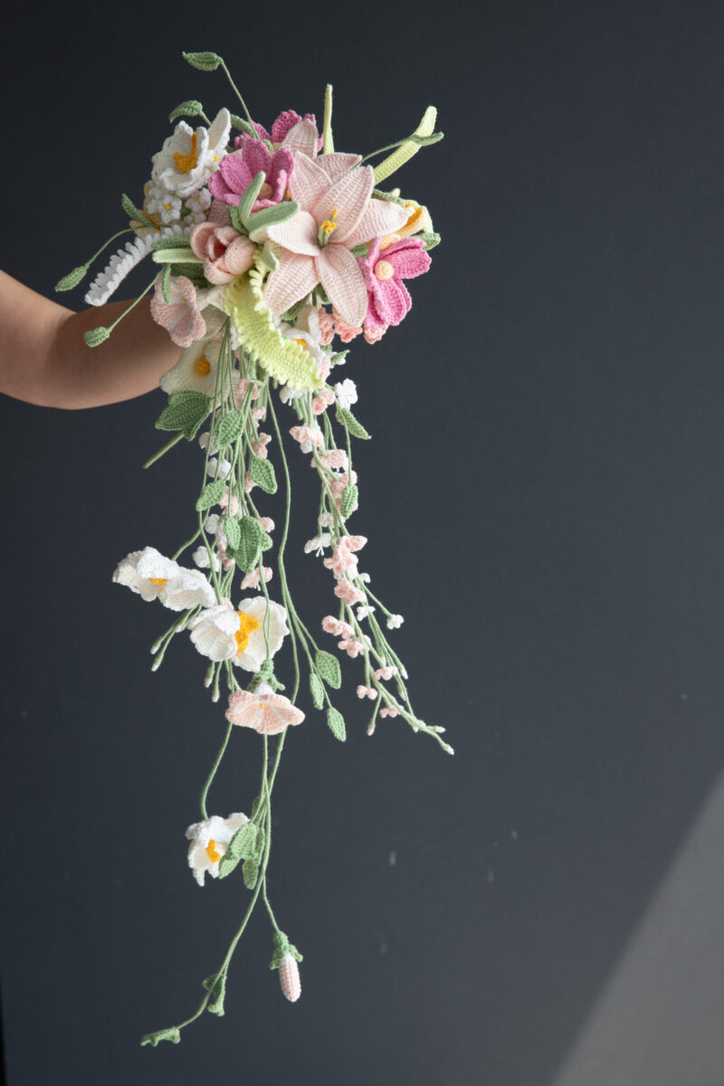 Pink Lily Wedding Bouquet Kit-hookok Pink Lily Wedding Bouquet Kit-hookok