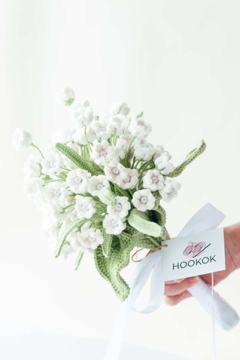 White Puff Lily of the Valley Wedding Bouquet-hookok White Puff Lily of the Valley Wedding Bouquet-hookok