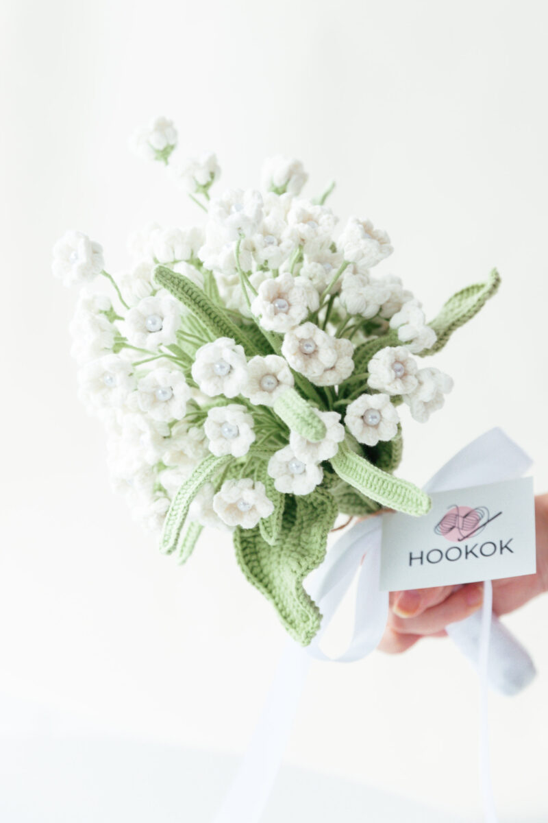 White Puff Lily of the Valley Wedding Bouquet-hookok White Puff Lily of the Valley Wedding Bouquet-hookok