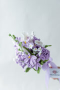purple carnation and Calla Lily Wedding Bouquet -hookok