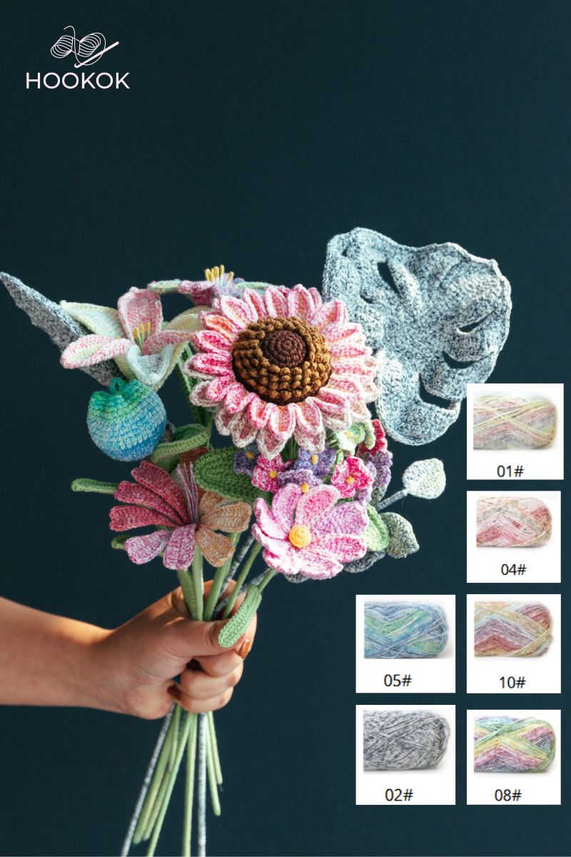 mix color crochet flower-hookok