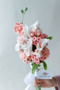 Pink Carnation and Moth Orchid Wedding Bouquet-hookok