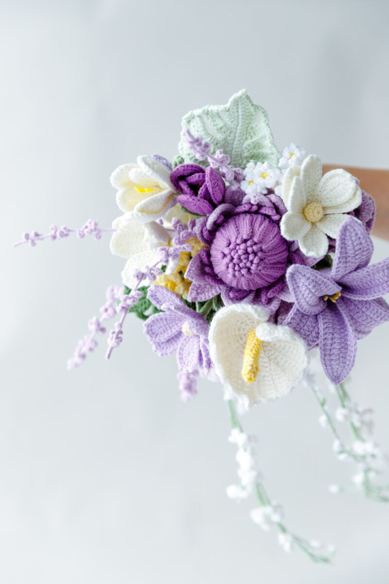 Purple King Protea Wedding Bouquet-hookok Purple King Protea Wedding Bouquet-hookok