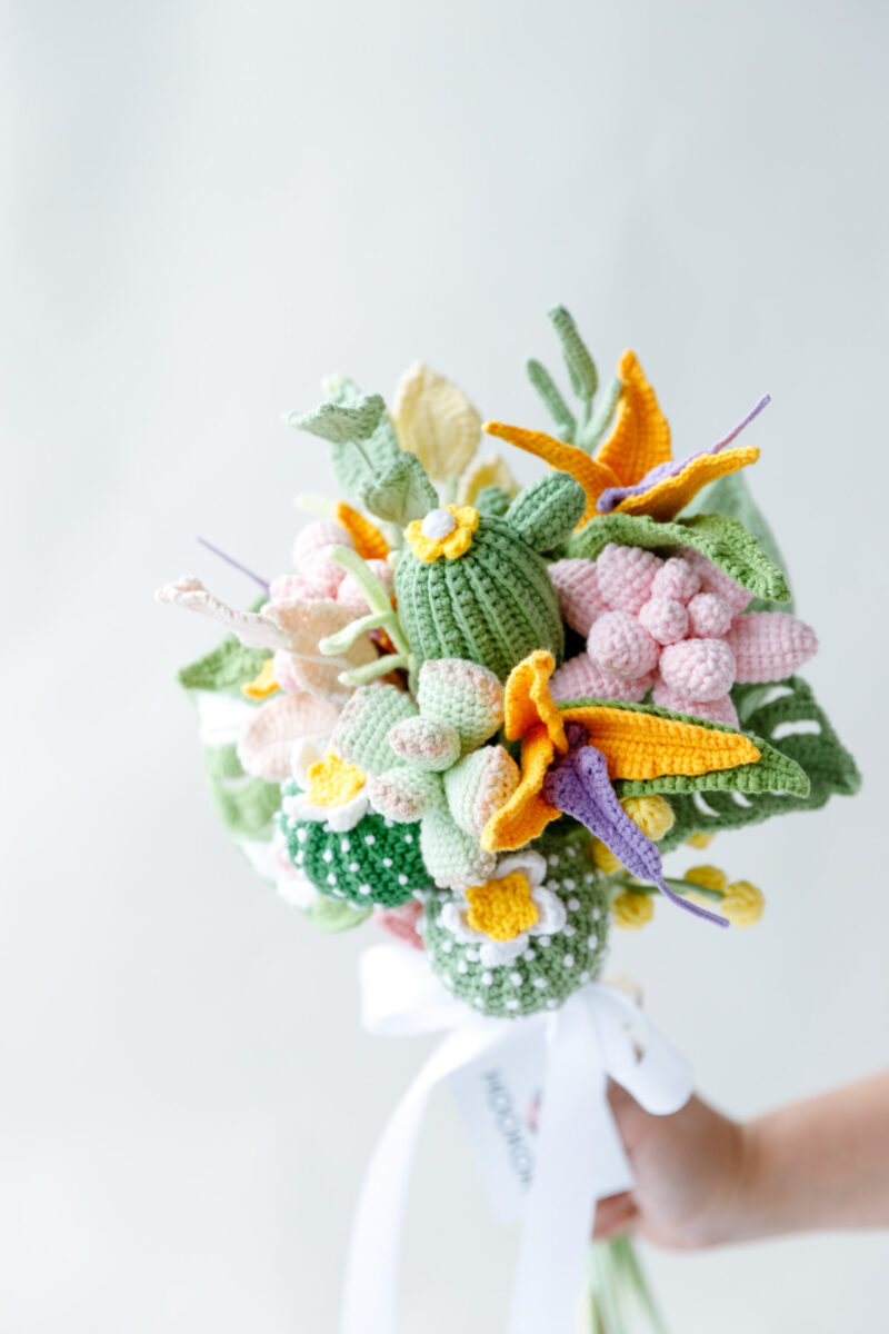 Crochet Succulent Bouquet-hookok Crochet Succulent Bouquet-hookok