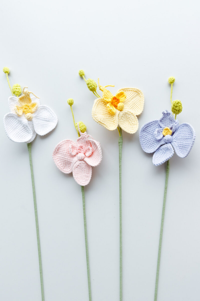 Crochet Moth Orchid (Single)-hookok