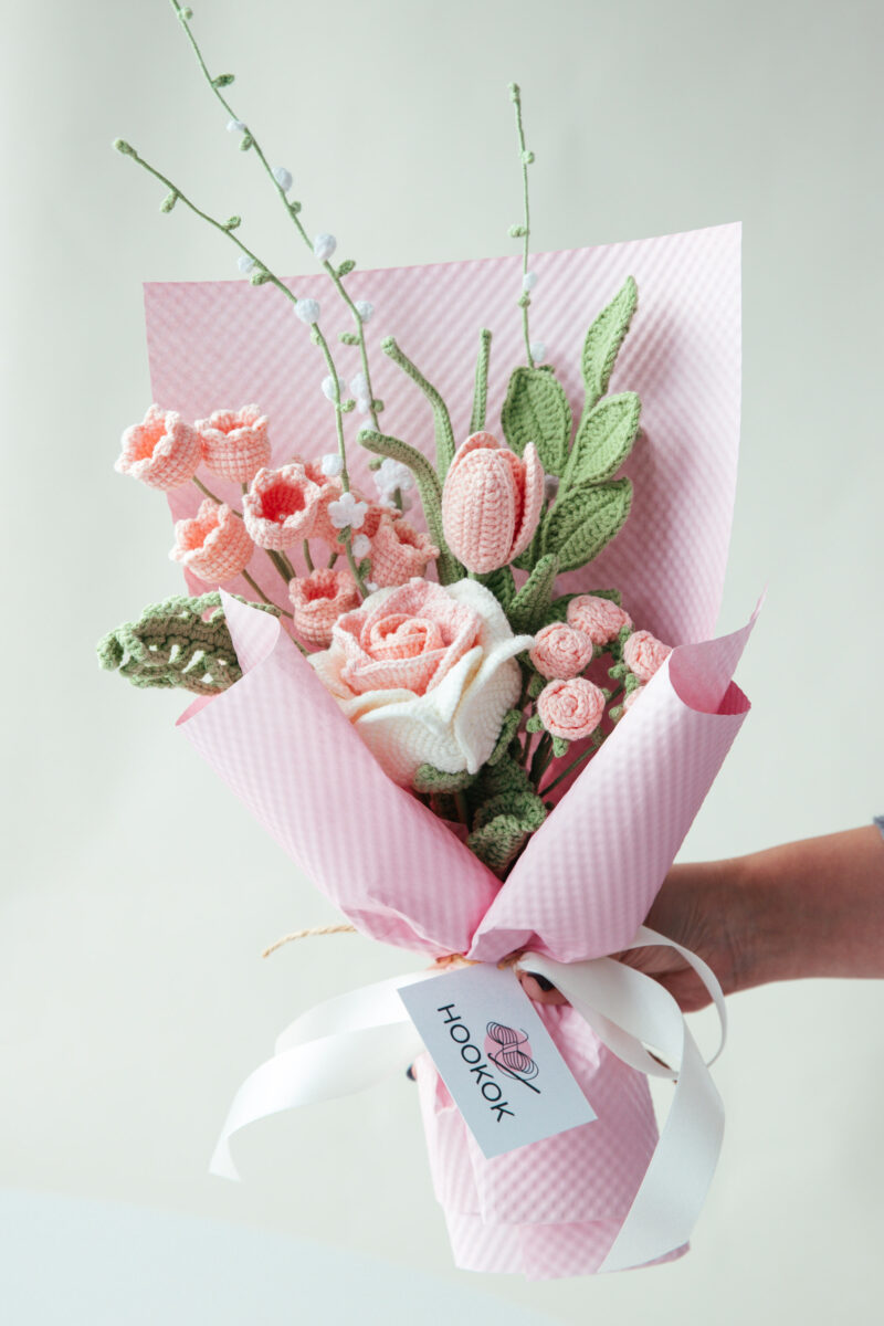Gradient Pink Thai Rose Bouquet-hookok Gradient Pink Thai Rose Bouquet-hookok