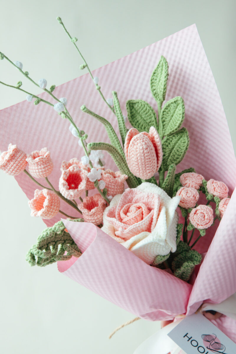 Gradient Pink Thai Rose Bouquet-hookok Gradient Pink Thai Rose Bouquet-hookok