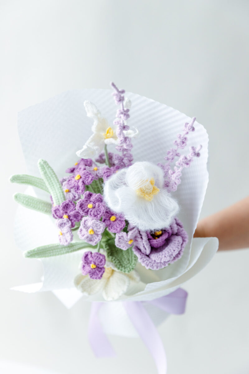 Purple Hydrangea Bouquet Kit-hookok Purple Hydrangea Bouquet Kit-hookok