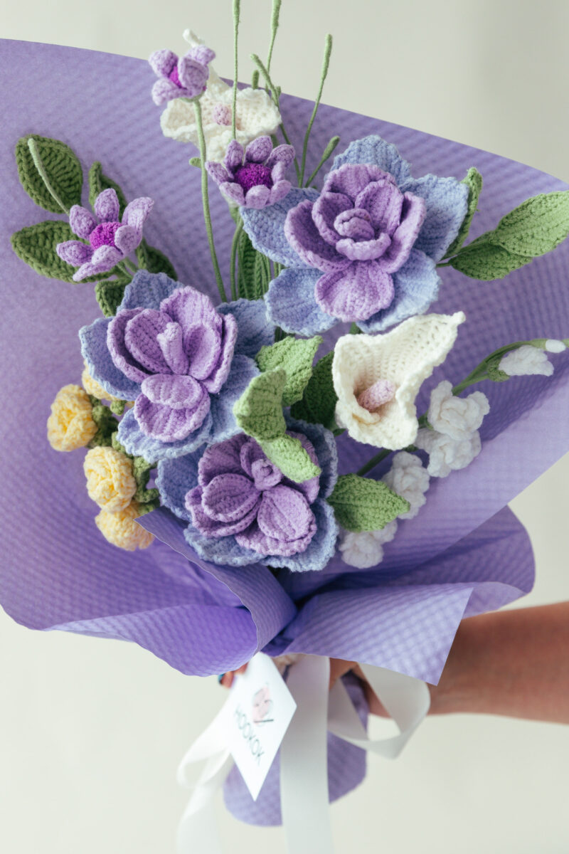 Purple Rosa Chinensis Bouquet (10 pieces)-hookok