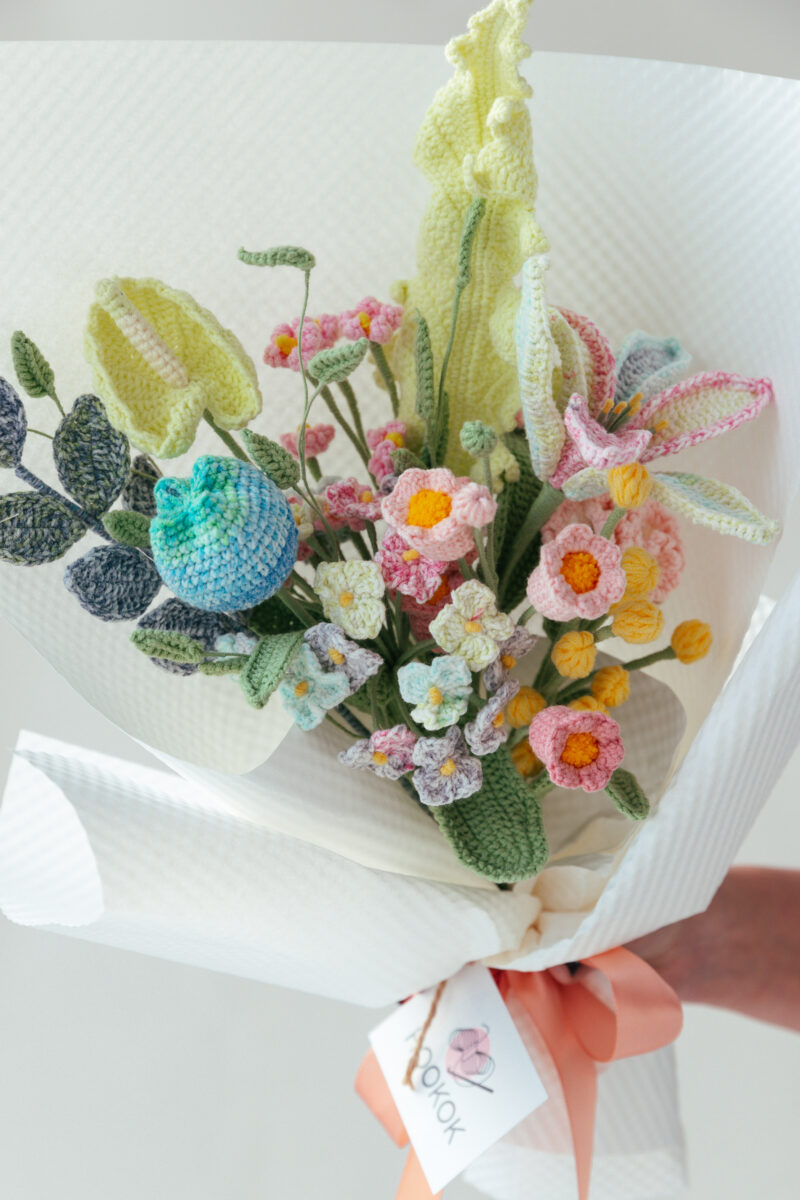 Ice Cream Colored Lily and Hydrangea Bouquet-hookok Ice Cream Colored Lily and Hydrangea Bouquet-hookok