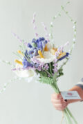 Beautiful Jacaranda Wedding Bouquet (17 pieces)-hookok