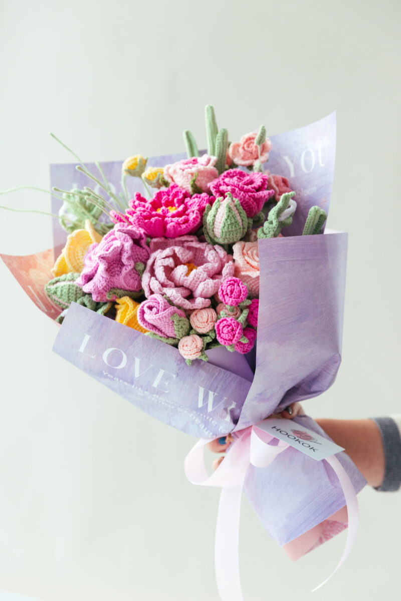 Rose Theme Bouquet (24 pieces)-hookok Rose Theme Bouquet (24 pieces)-hookok