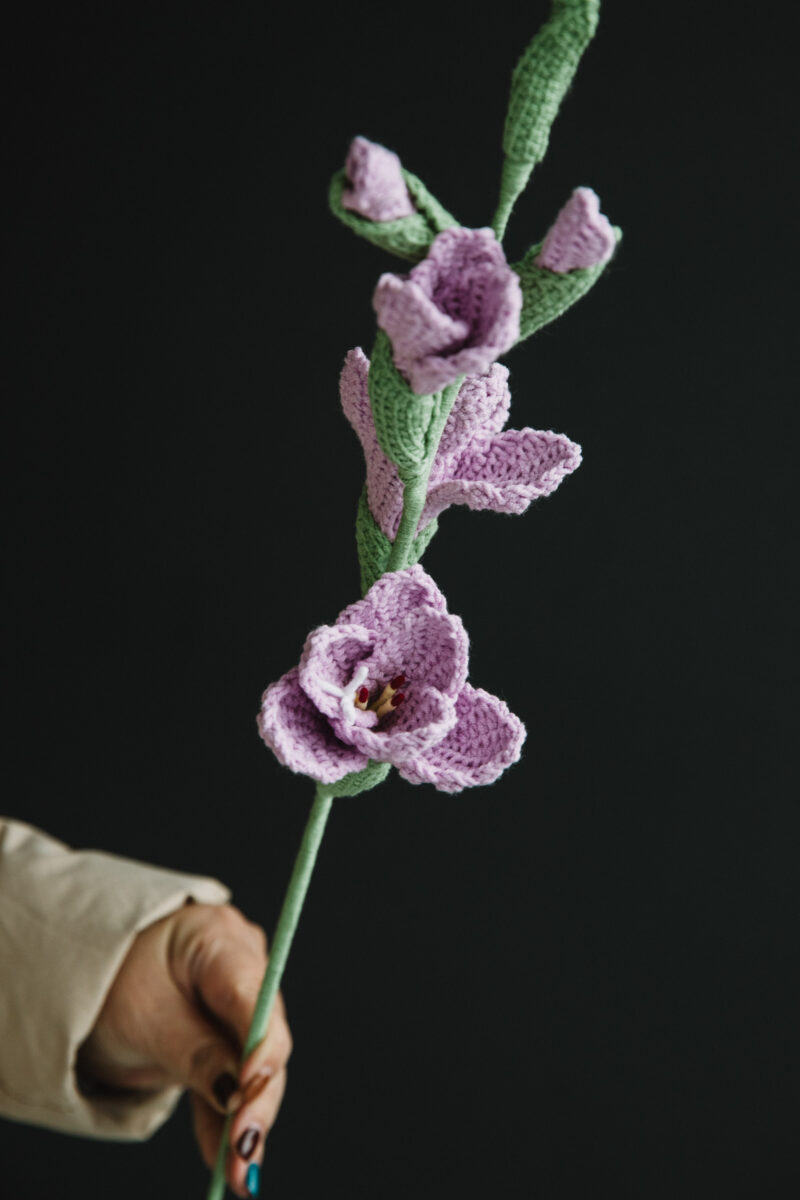Crochet Gladiolus (Style 2)-hookok Crochet Gladiolus (Style 2)-hookok
