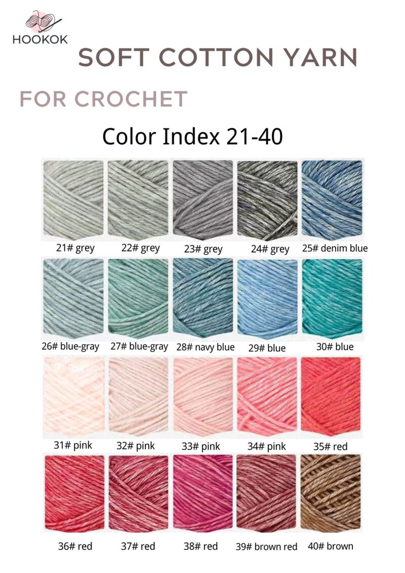 21-40 soft cotton yarn-hookok