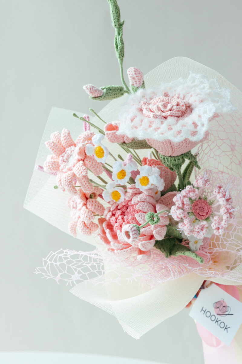 HOOKOK Bouquet – Pink Lace Rose Fairy and Dahlia Bouquet (10 pieces) HOOKOK Bouquet – Pink Lace Rose Fairy and Dahlia Bouquet (10 pieces)