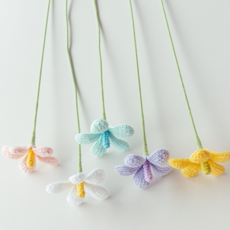Crochet plumeria flower-hookok