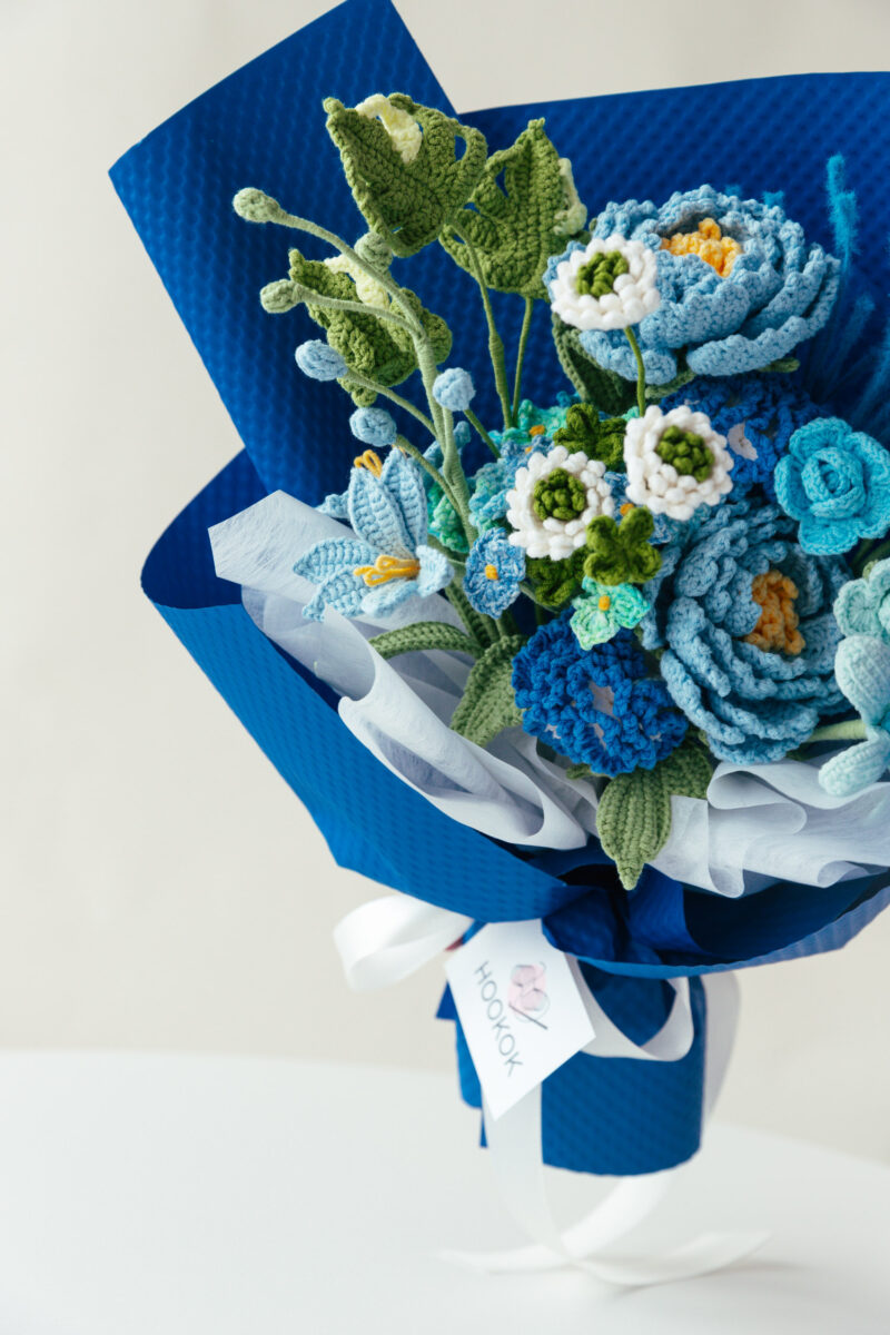 HOOKOK Bouquet – Blue Peony and Carnation Bouquet (11 pieces) HOOKOK Bouquet – Blue Peony and Carnation Bouquet (11 pieces)