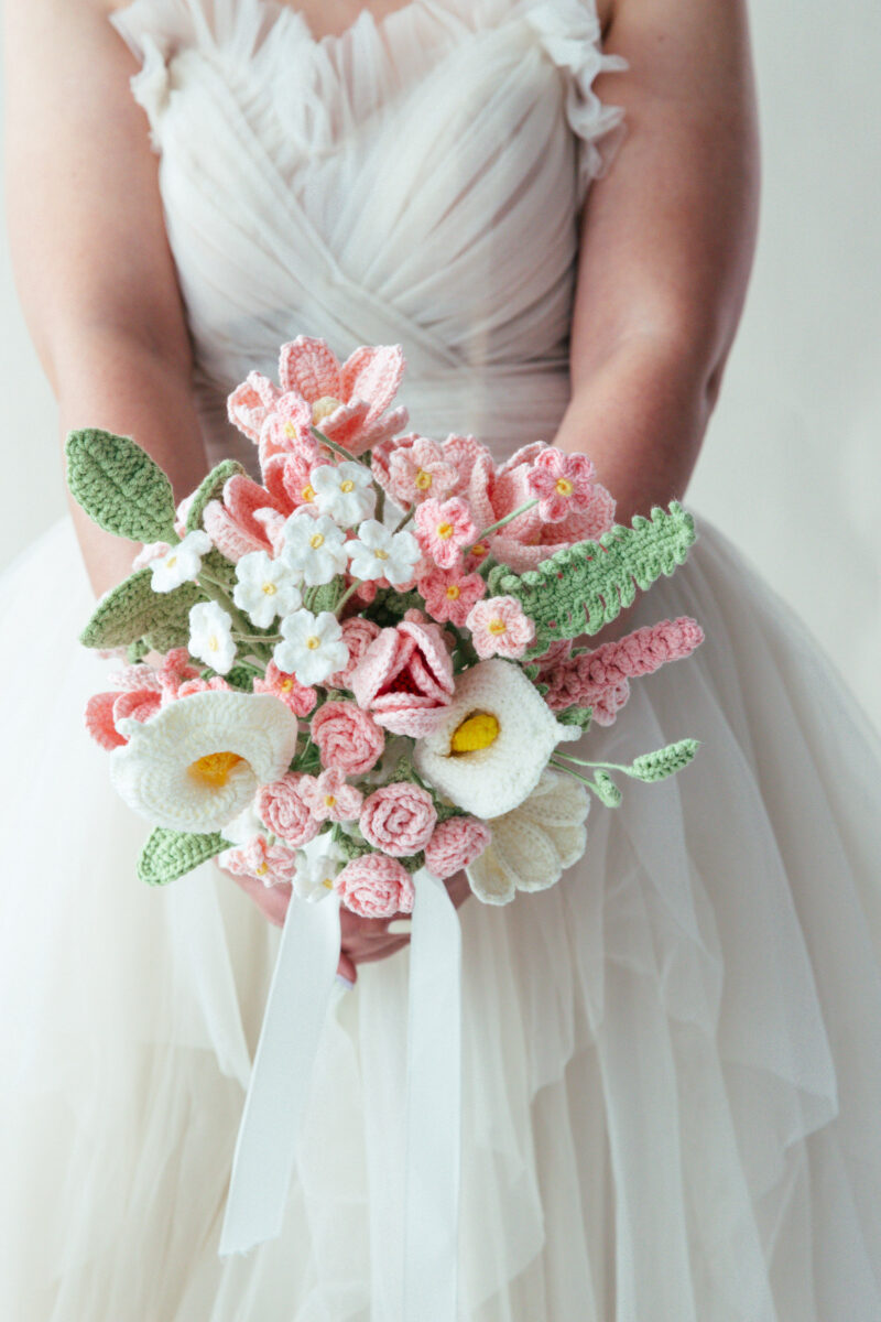 Pink Small Rose Wedding Bouquet-hookok Pink Small Rose Wedding Bouquet-hookok