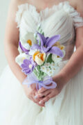purple bridesmaid bouquet A-hookok