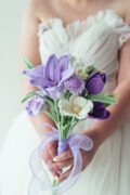 purple bridesmaid bouquet B-hookok