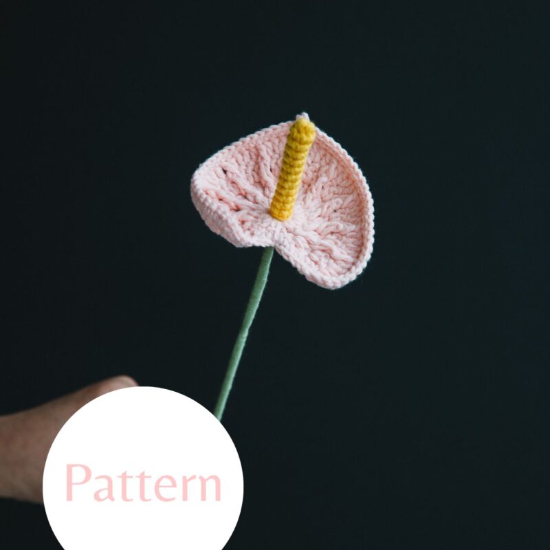 Crochet Simple Anthurium Flower-hookok
