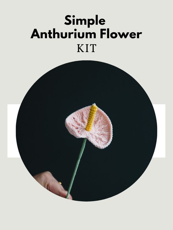 Crochet Simple Anthurium Flower-hookok