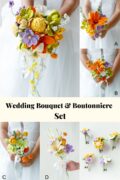 HOOKOK Bouquet – Yellow King Protea Wedding Bouquet Set