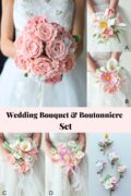 HOOKOK Bouquet – Pink Rose Wedding Bouquet Set