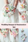HOOKOK Bouquet – Pink Peony Wedding Bouquet Set