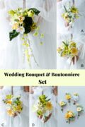 HOOKOK Bouquet – Green Sunflower Wedding Bouquet Set