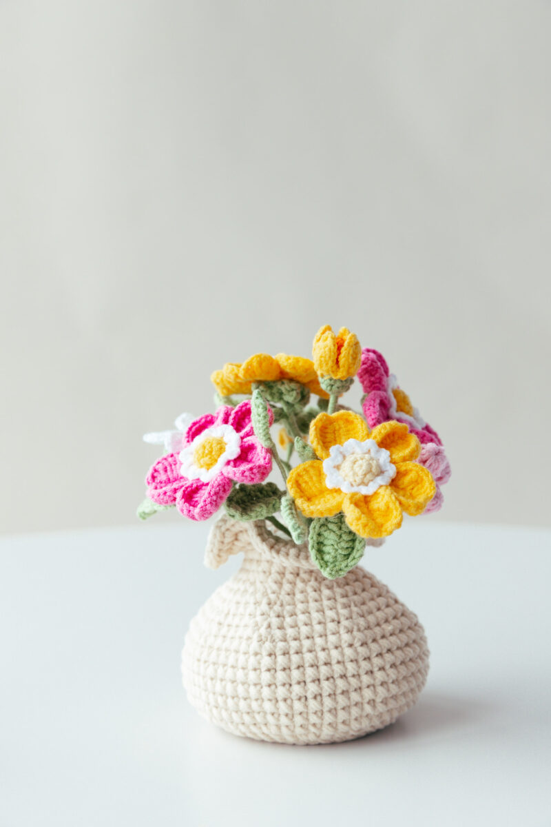 Small Flower and Vase Crochet Kit – with PDF pattern-HOOKOK Small Flower and Vase Crochet Kit – with PDF pattern-HOOKOK
