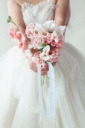 Pink Carnation and Moth Orchid Wedding Bouquet-hookok