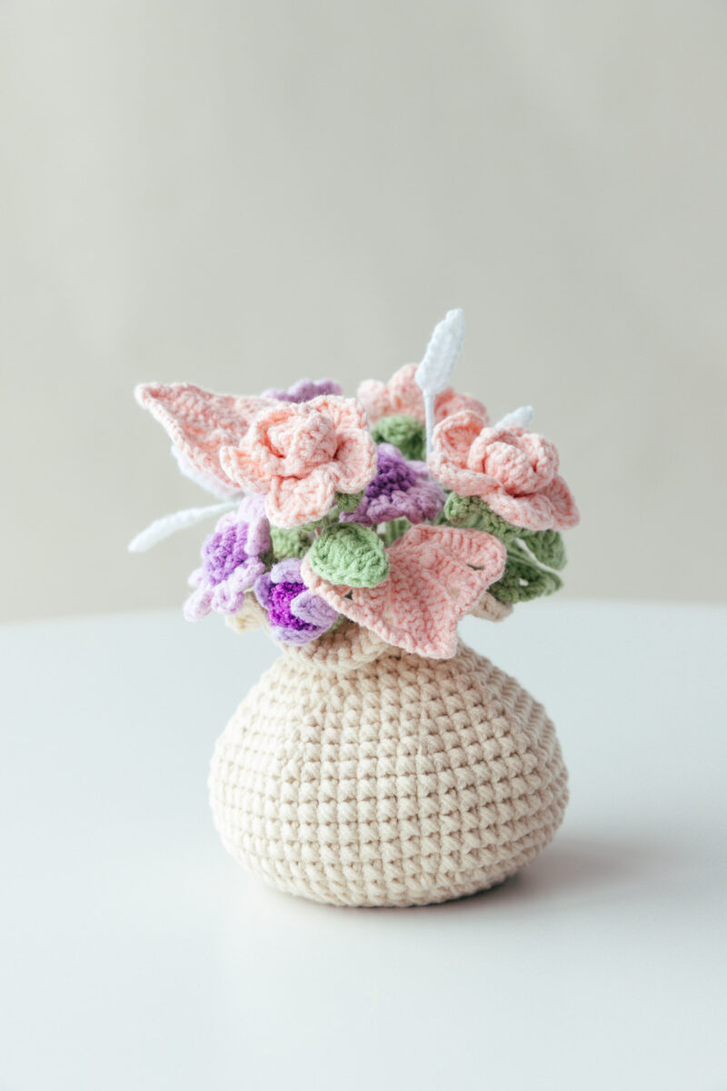 Small Flower and Vase Crochet Kit – with PDF pattern-HOOKOK Small Flower and Vase Crochet Kit – with PDF pattern-HOOKOK