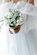 White Puff Lily of the Valley Wedding Bouquet-hookok