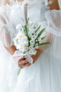 White bridesmaid bouquet A-hookok