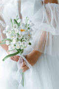 White bridesmaid bouquet C-hookok