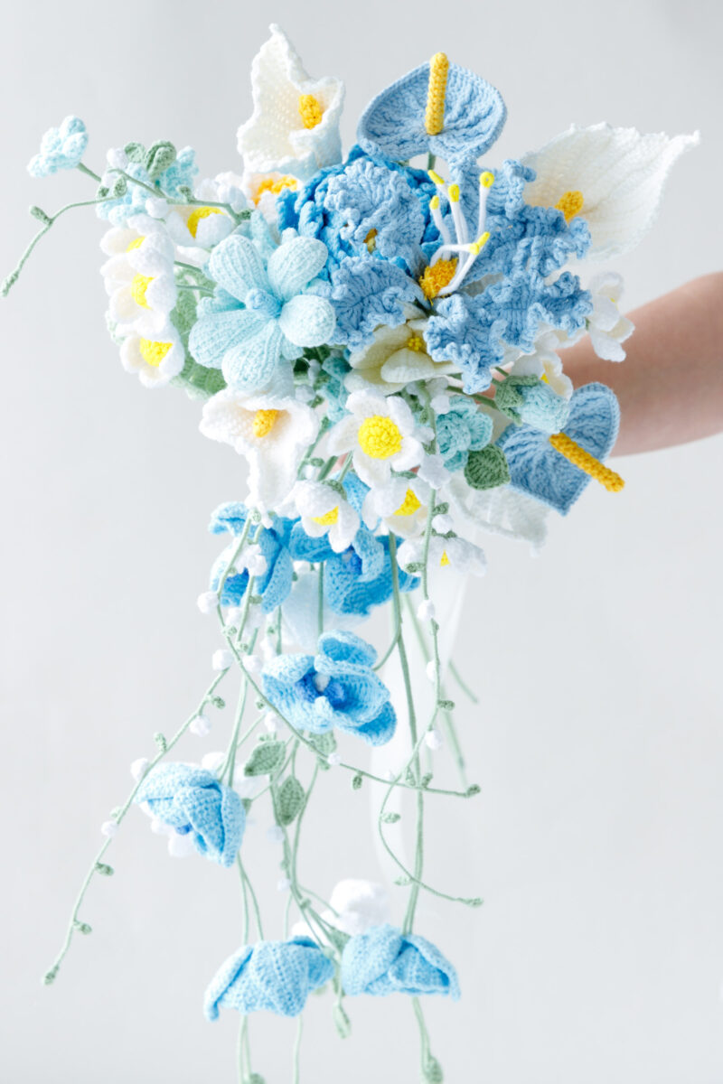 Light Blue Wedding Bouquet Kit-hookok Light Blue Wedding Bouquet Kit-hookok